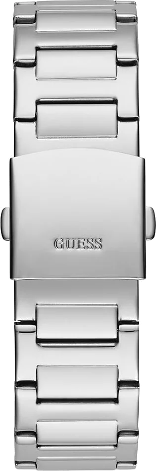Montre Homme Guess Duke GW0576G1, boîtier argenté avec strass, bracelet acier vue 3