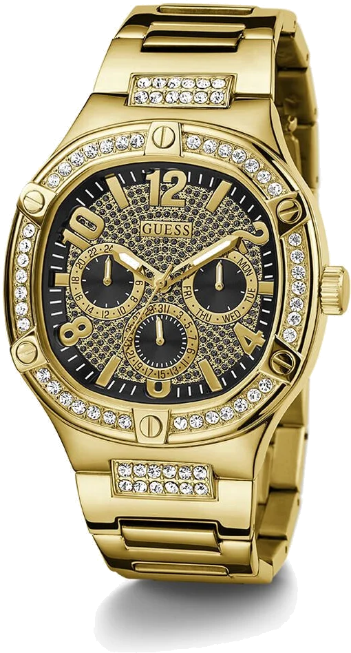 Montre Homme Guess Duke GW0576G2 en Acier Doré, Cadran Noir Multifonction vue 5