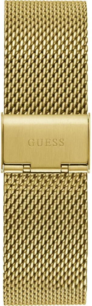 Montre Homme Guess Continental GW0582G2, boîtier et bracelet acier doré, cadran noir multifonction vue 4