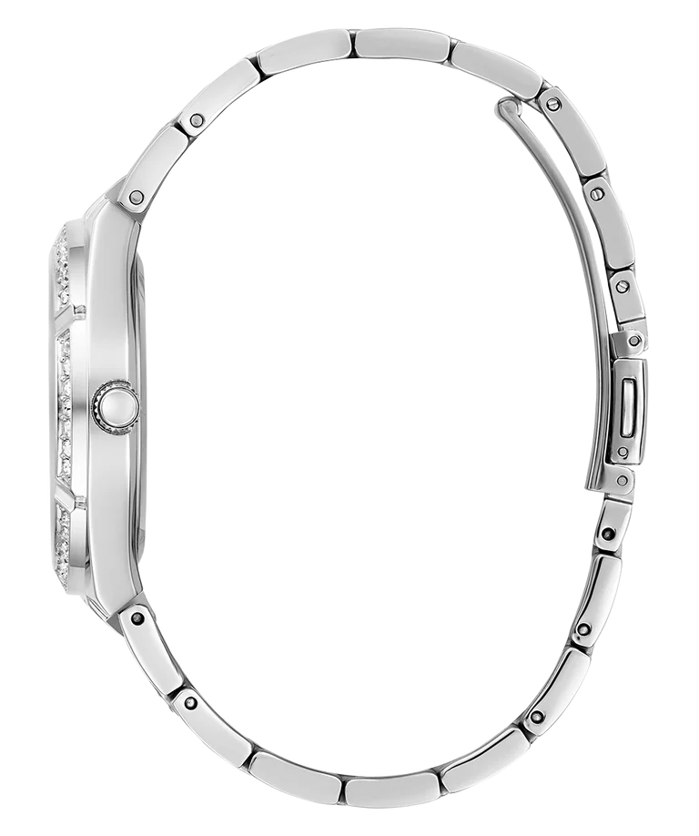 Montre Femme Guess Allara GW0604L1 Acier Argenté Cadran Squelette avec Cristaux Multifonctions vue 3