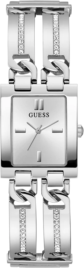 Montre Femme Guess GW0668L1 Boîtier Carré Acier Argenté avec Cristaux