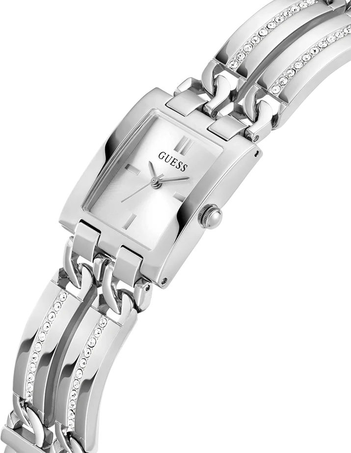 Montre Femme Guess GW0668L1 Boîtier Carré Acier Argenté avec Cristaux vue 2