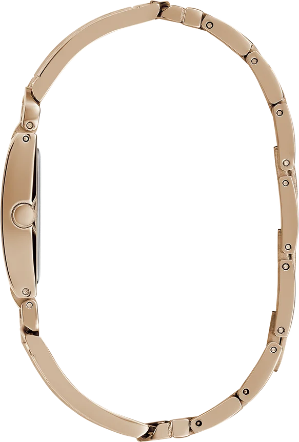 Montre Femme Guess GW0668L3 en Acier Or Rose avec Cadran Carré et Cristaux vue 3