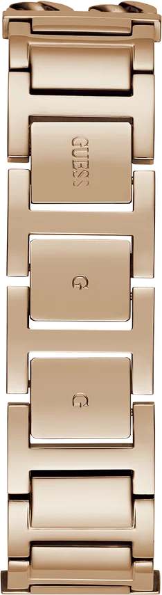 Montre Femme Guess GW0668L3 en Acier Or Rose avec Cadran Carré et Cristaux vue 4