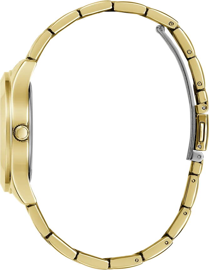 Montre Femme Guess GW0675L2 en Acier Doré PVD avec Cadran Logo Triangle Noir vue 3