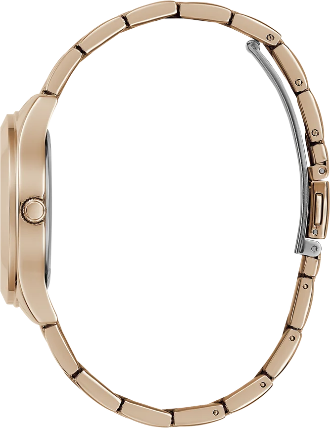 Montre Femme Guess GW0675L3 en Acier Or Rose avec Cadran Bleu Logo vue 3