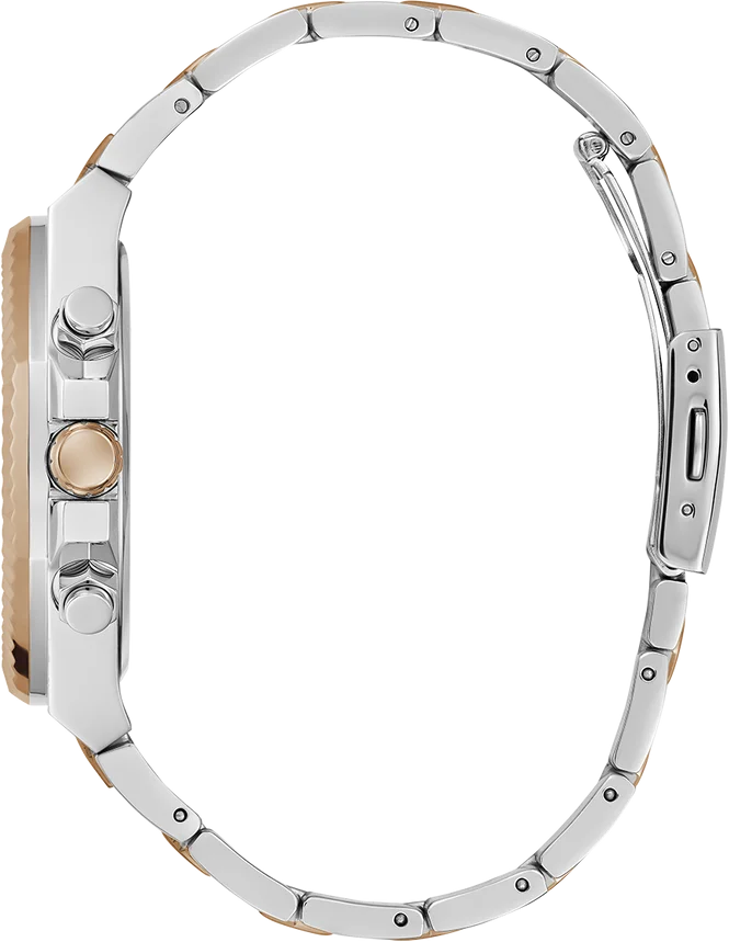 Montre Guess Homme GW0703G4 Equity Acier Bicolore Argent/Or Rose, Cadran Anthracite vue 3