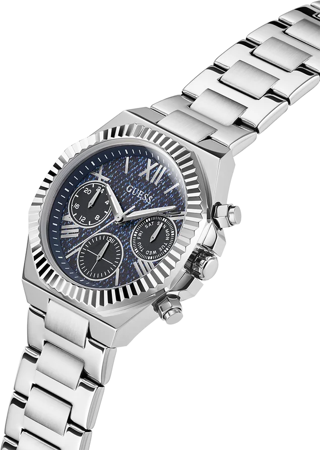 Montre Femme Guess GW0769L1 en Acier Argenté avec Cadran Bleu Denim vue 2
