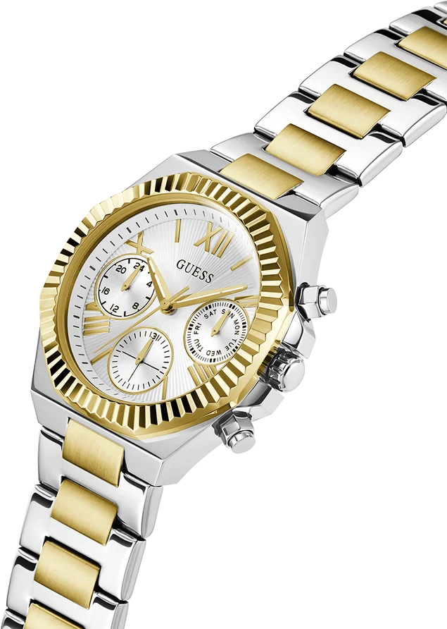 Montre Femme Guess GW0769L3 Bicolore Acier Argent/Or Cadran Multifonctions vue 2