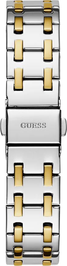 Montre Femme Guess GW0770L4 en Acier Bicolore Argent/Or, Cadran Noir Guilloché vue 4