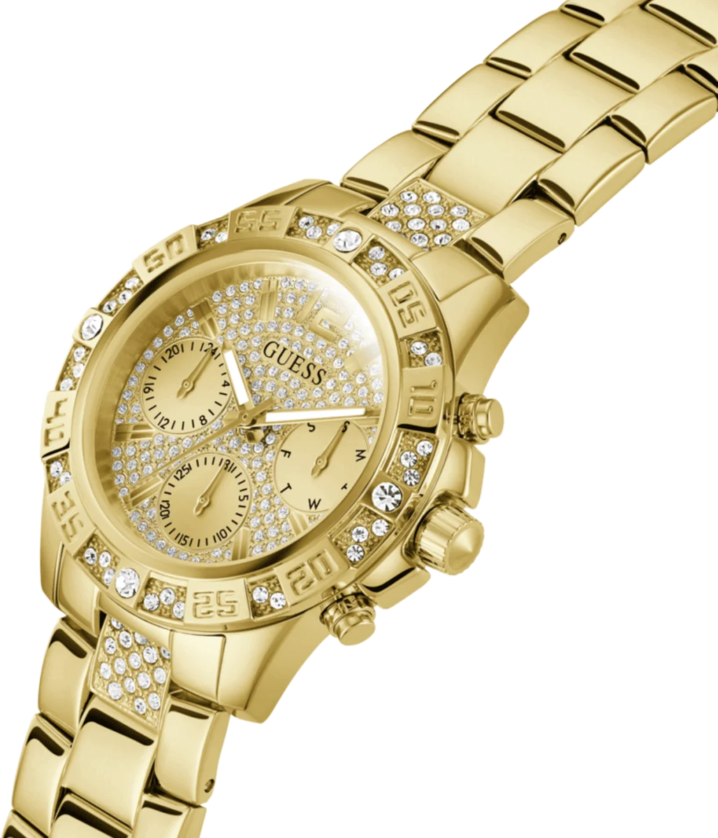 Montre Femme Guess Majesty GW0771L2 en Acier Doré avec Cristaux vue 2