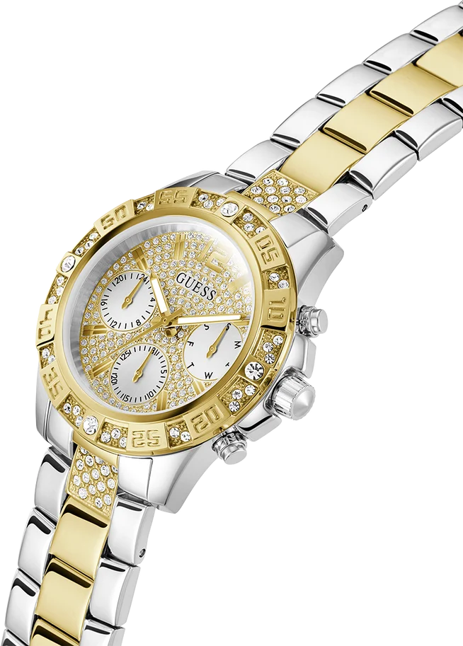 Montre Guess GW0771L3 Femme Bicolore Acier et Cristaux vue 2
