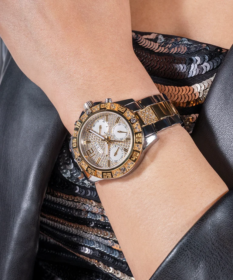 Montre Guess GW0771L3 Femme Bicolore Acier et Cristaux vue 5