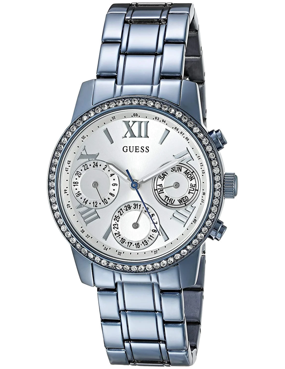 Montre Guess W0623L4 pour Femme - Cadran et Bracelet Bleu Acier Poli