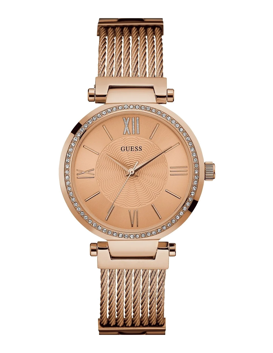 Montre Femme Guess Soho W0638L4 - Cadran et Bracelet en Acier Or Rose 32mm