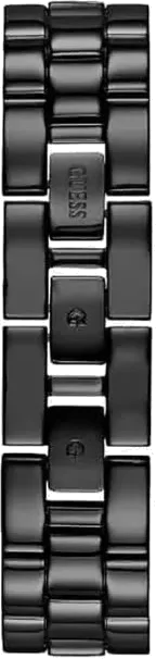 Montre Guess Femme W0638L5 - Boîtier Or Rose, Cadran Noir, Bracelet Maille Milanaise - Quartz vue 3