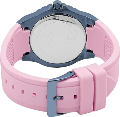 Montre Femme Guess Limelight W0775L5 - Boîtier Bleu, Cadran Violet, Bracelet Rose vue 2