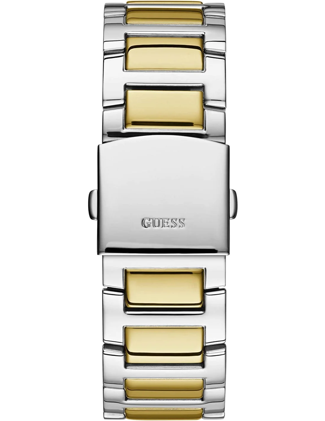 Montre Homme Guess Frontier W0799G4 - Boîtier et bracelet acier argenté et doré vue 3