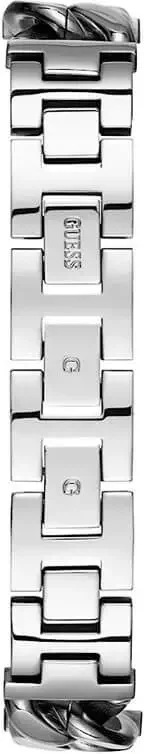 Montre Femme Guess Vanity W1029L1 - Boîtier carré acier argenté, cadran blanc vue 2