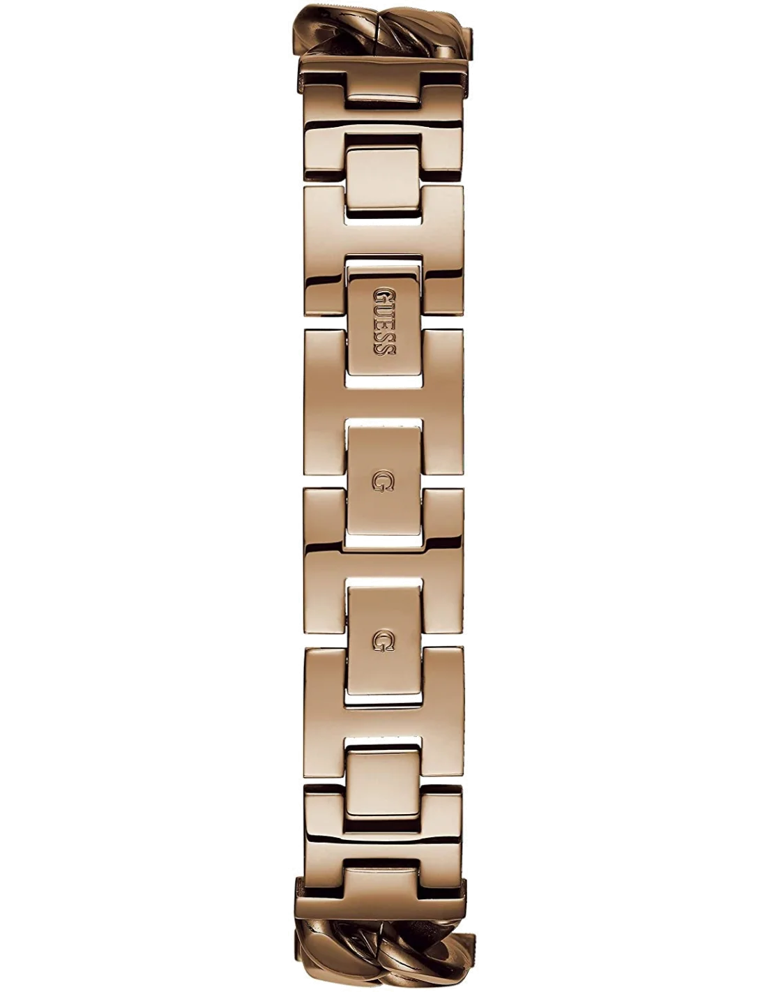 Montre Guess Vanity Diamonds W1030L4 - Cadran Carré Argent Cristaux - Bracelet Or Rose Acier vue 3