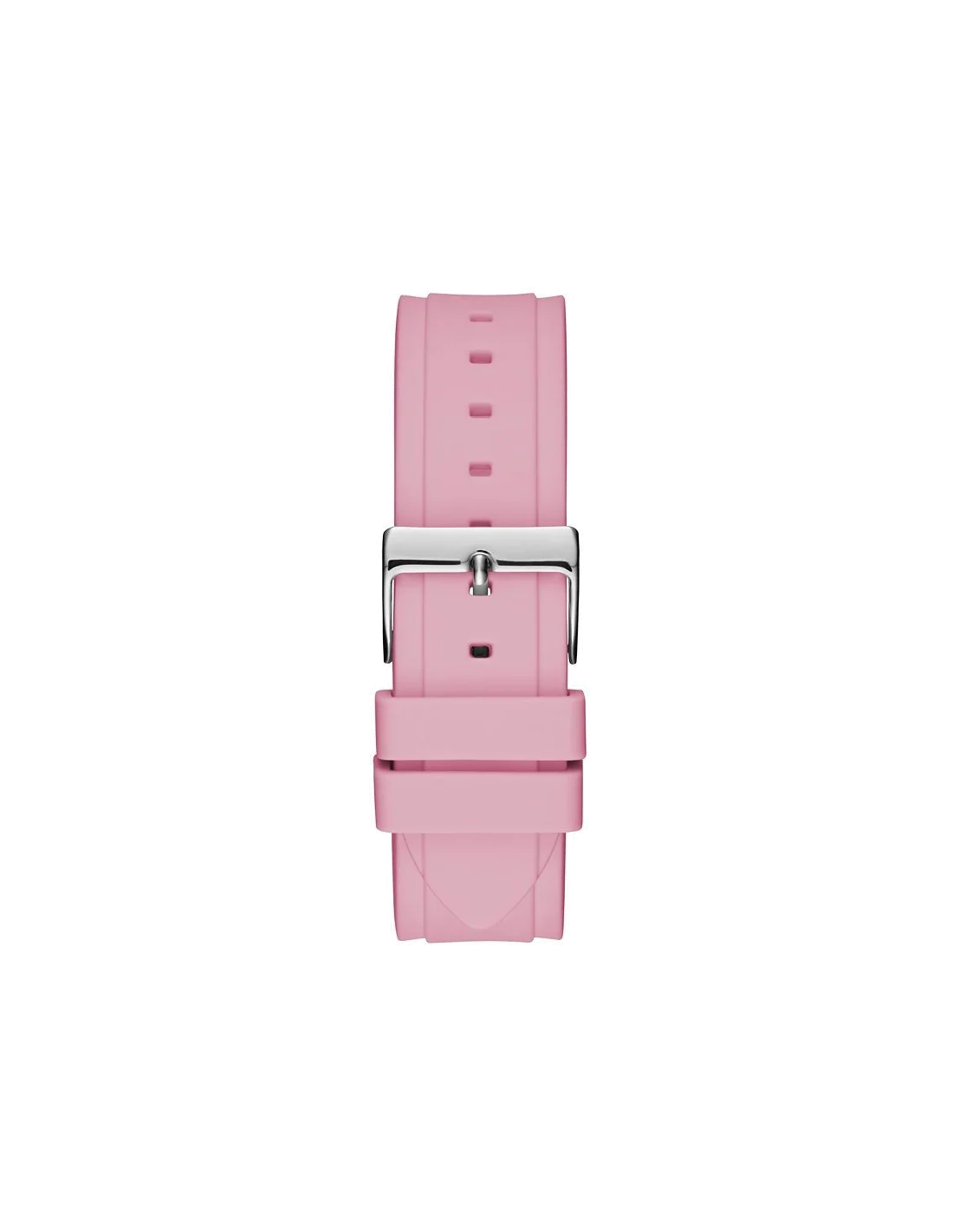 Montre Femme Guess Zena W1094L4 - Boîtier Bicolore Argent/Rose & Bracelet Silicone Rose vue 3