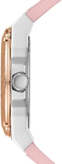 Montre Femme Guess Zena W1094L4 - Boîtier Bicolore Argent/Rose & Bracelet Silicone Rose vue 4