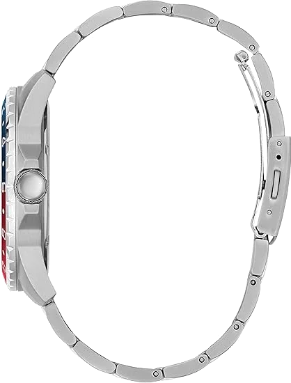 Montre Guess Odyssey W1107G2 pour Homme - Cadran bleu multifonction, bracelet acier argent vue 2