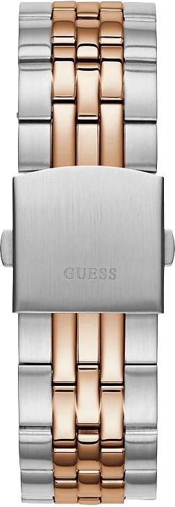 Montre Guess Odyssey W1107G3 pour Homme - Cadran bleu, bracelet acier bicolore or rose et argent vue 4