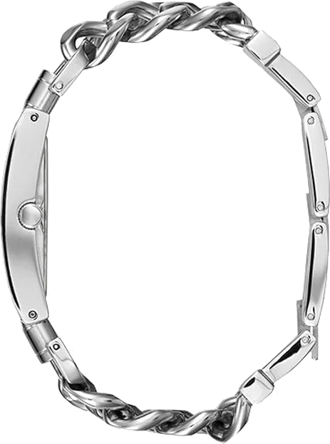 Montre Femme Guess W1117L1 Heavy Metal - Cadran et bracelet chaîne en acier argenté vue 3