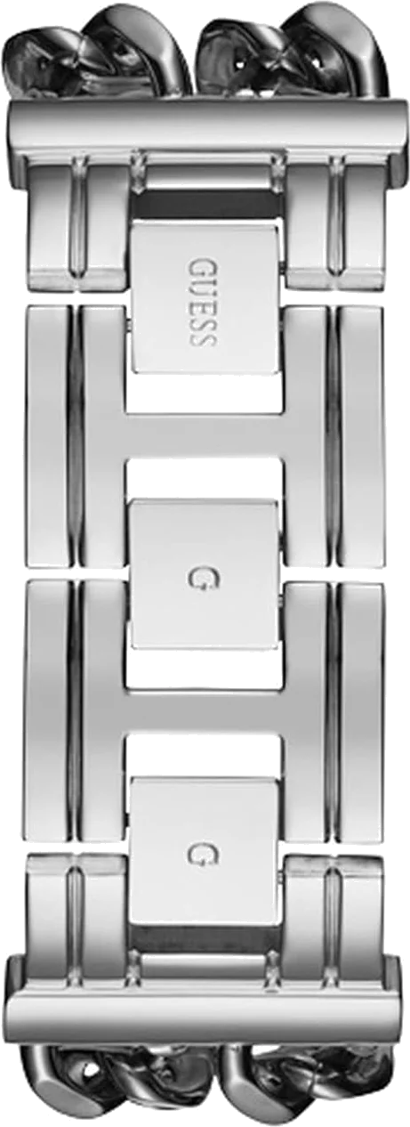 Montre Femme Guess W1117L1 Heavy Metal - Cadran et bracelet chaîne en acier argenté vue 4