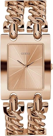 Montre Guess Heavy Metal W1117L3 pour Femme - Cadran et bracelet acier or rose
