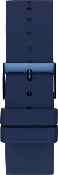 Montre Homme Guess W1132G4 - Boîtier bleu orné de strass, bracelet silicone bleu vue 3