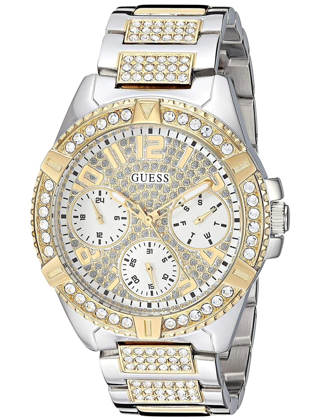 Montre Femme Guess W1156L5 Lady Frontier en Acier Argenté avec Cristaux