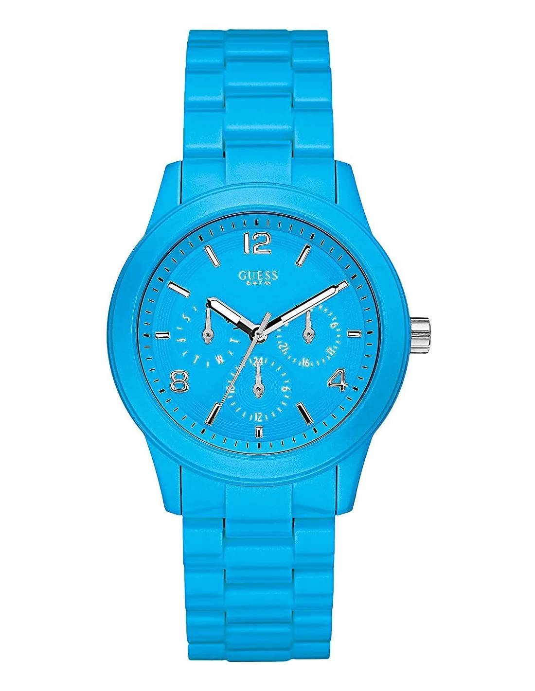 Montre Femme Guess W11603L5 Mini Spectrum en Acier et Cristaux Bleu