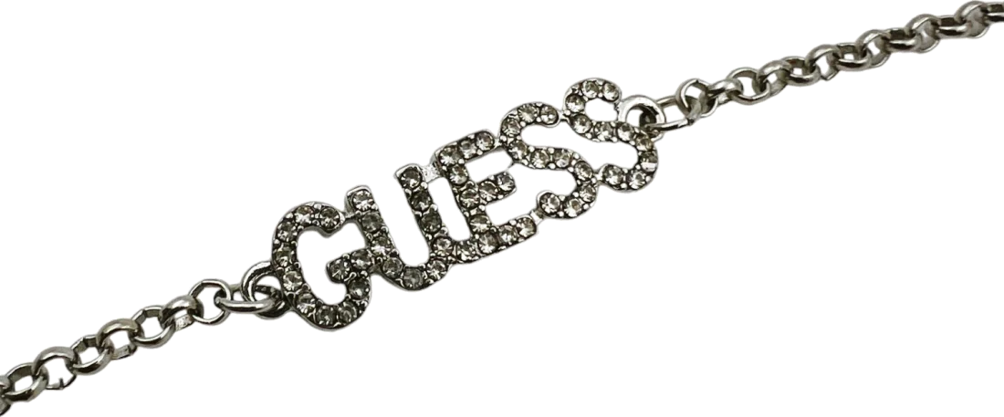 Bracelet Guess 109800 en métal argenté pour femme, ajustable et serti de cristaux vue 2