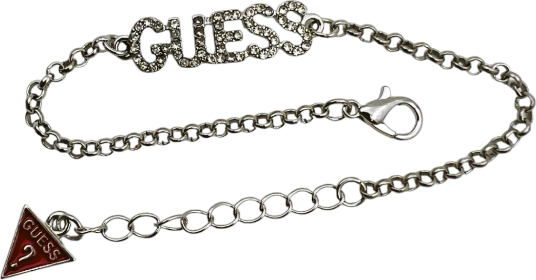 Bracelet Guess 109800 en métal argenté pour femme, ajustable et serti de cristaux vue 3
