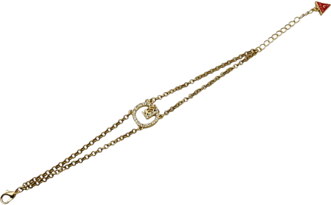 Bracelet Guess ajustable en métal plaqué or pour femme - Réf. 109804