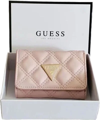 Portefeuille Guess pour femme, référence 109830, en simili cuir rose vue 3