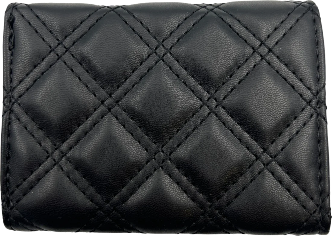 Portefeuille Guess noir en simili cuir avec logo triangle vue 2