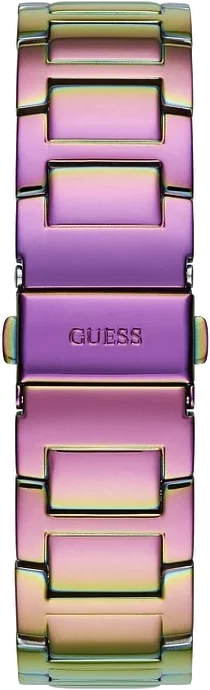 Montre Guess Lady Frontier GW0044L1 pour femme, cadran multicolore et bracelet violet acier vue 3