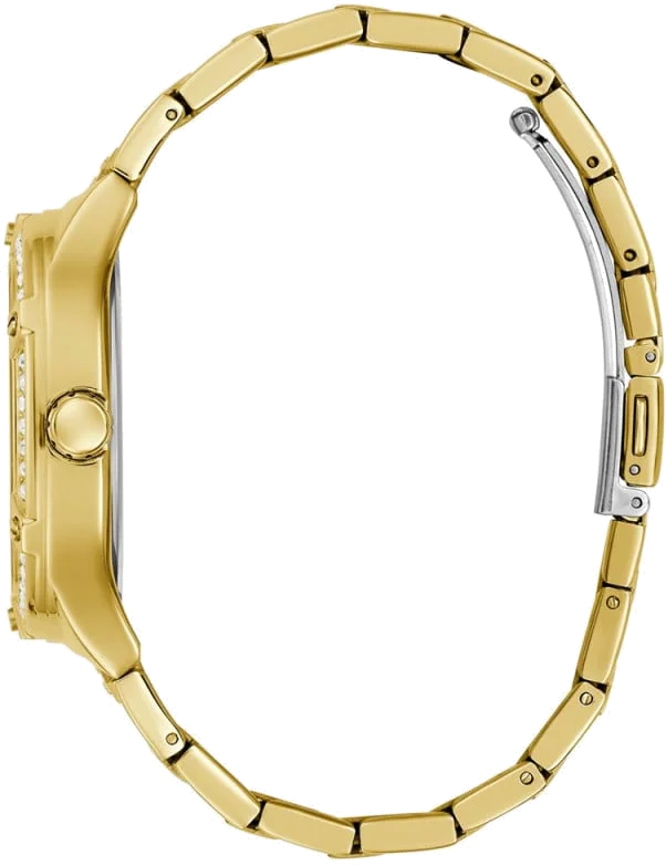 Montre Femme Guess Duchess GW0558L2 en acier doré jaune multifonction vue 3