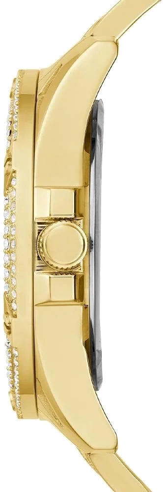 Montre Femme Guess Queen GW0464L2 en acier doré avec cadran à cristaux vue 3