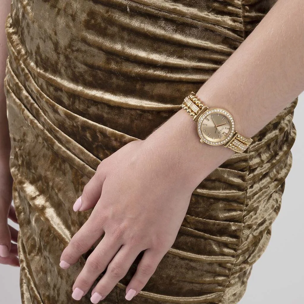 Montre Guess Gala GW0401L2 pour Femme, Cadran et Bracelet Doré Acier avec Strass vue 5