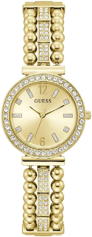 Montre Guess Gala GW0401L2 pour Femme, Cadran et Bracelet Doré Acier avec Strass