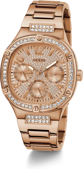 Montre Guess Duchess GW0558L3 pour Femme - Boîtier or rose strass, bracelet acier vue 2
