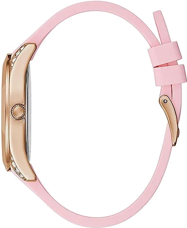 Montre Guess pour Femme GW0109L2 - Cadran or rose, bracelet silicone rose vue 2