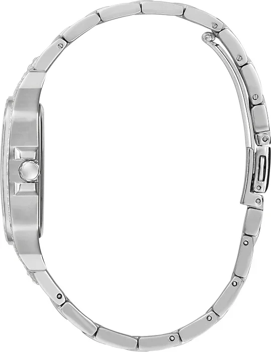 Montre Guess pour Femme GW0472L1 - Boîtier carré argenté orné de strass, bracelet acier vue 2