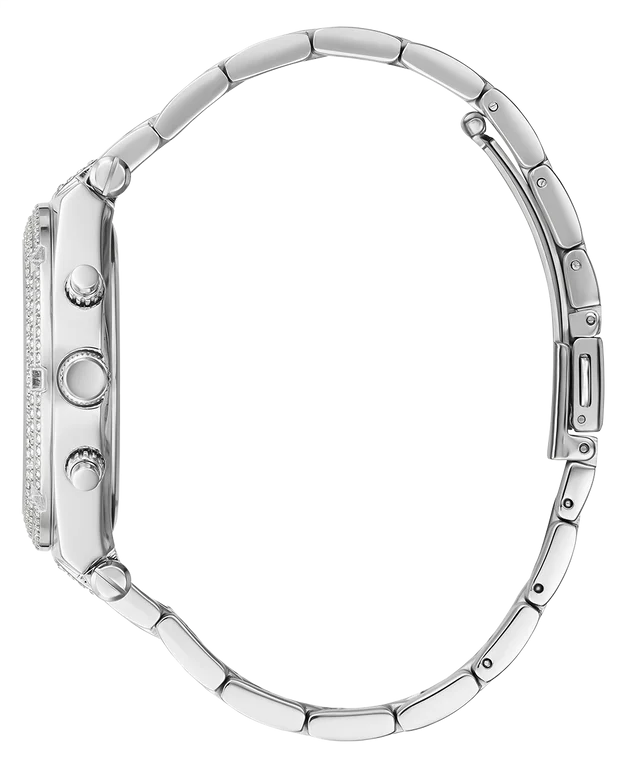 Montre Guess Heiress GW0440L1 pour Femme, Boîtier Argent Strass & Bracelet Acier vue 4