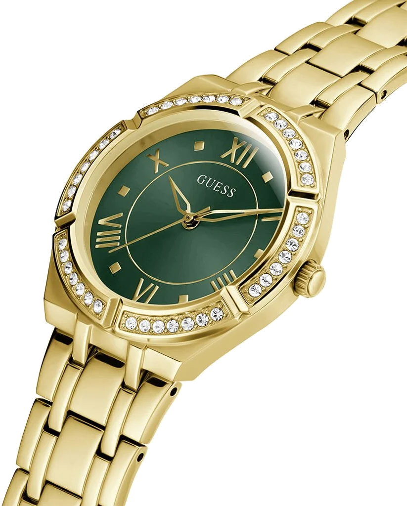 Montre Guess Cosmo GW0033L8 pour Femme - Cadran vert et bracelet acier doré vue 3