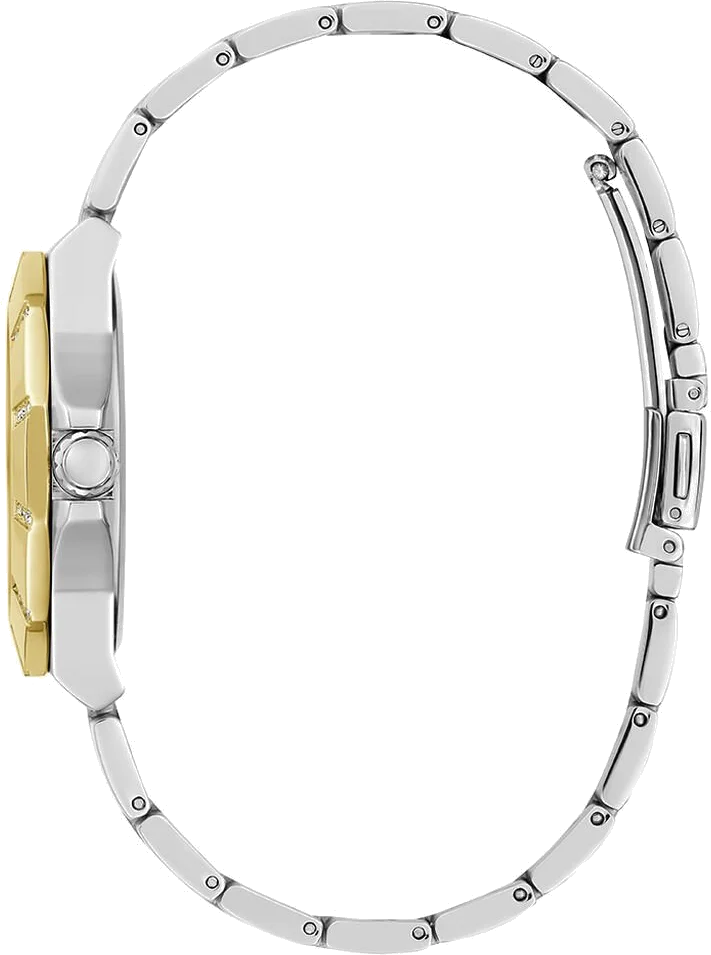 Montre Guess Sunray GW0616L2 pour Femme, Cadran Argent Multifonction, Bracelet Acier Bicolore Argent/Or vue 3